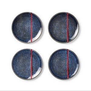 Levi’s 6.75” Red Stripe Stoneware Plates